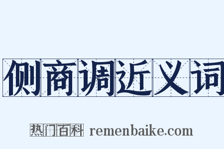 侧商调近义词是什么意思的图片